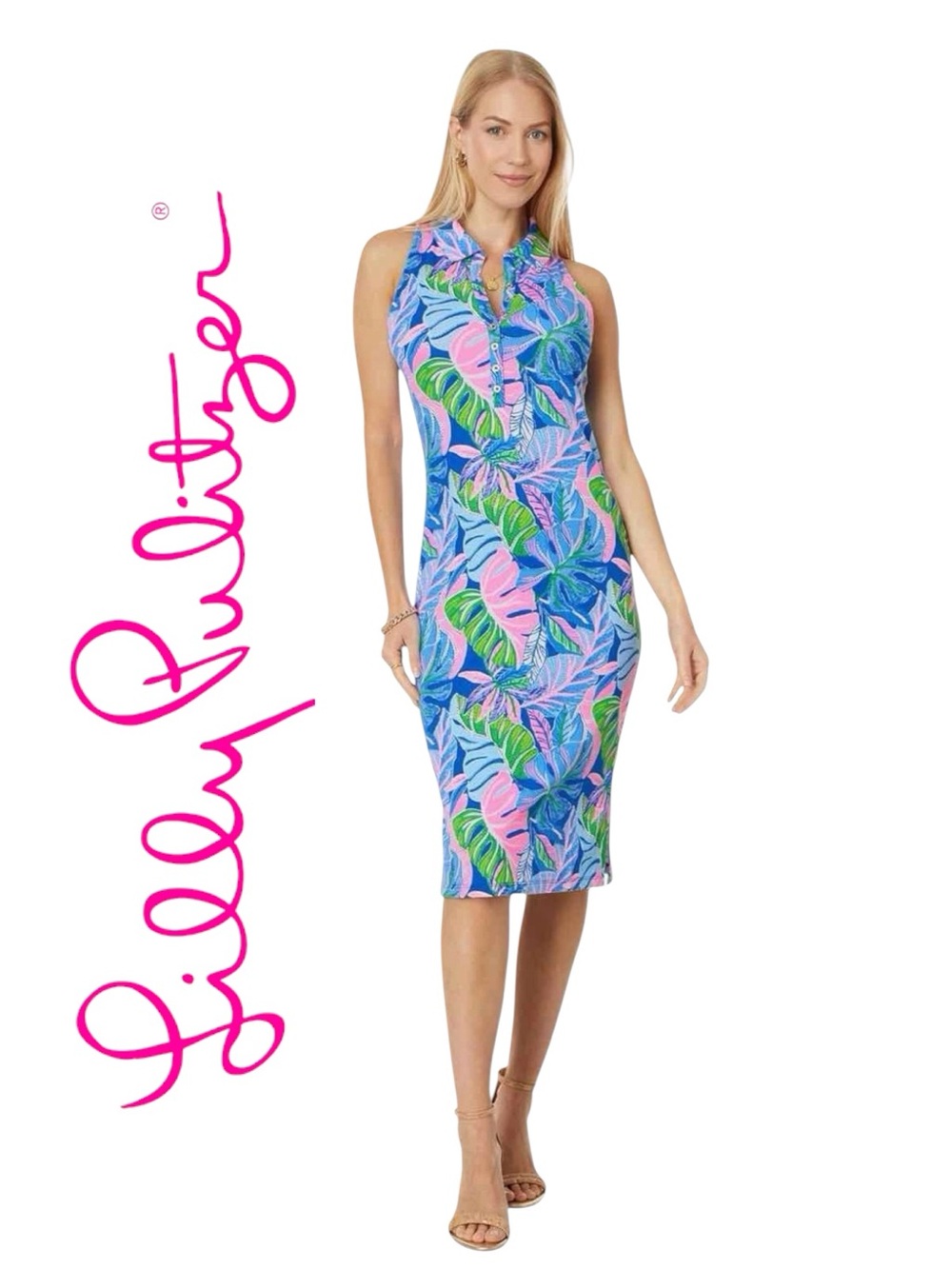 Lilly Pulitzer • Reema Sleeveless Midi Polo Dress || Medium